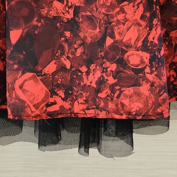 Princess Vera Wang red and black junior's size 1 formal dress - Picture 2 of 8